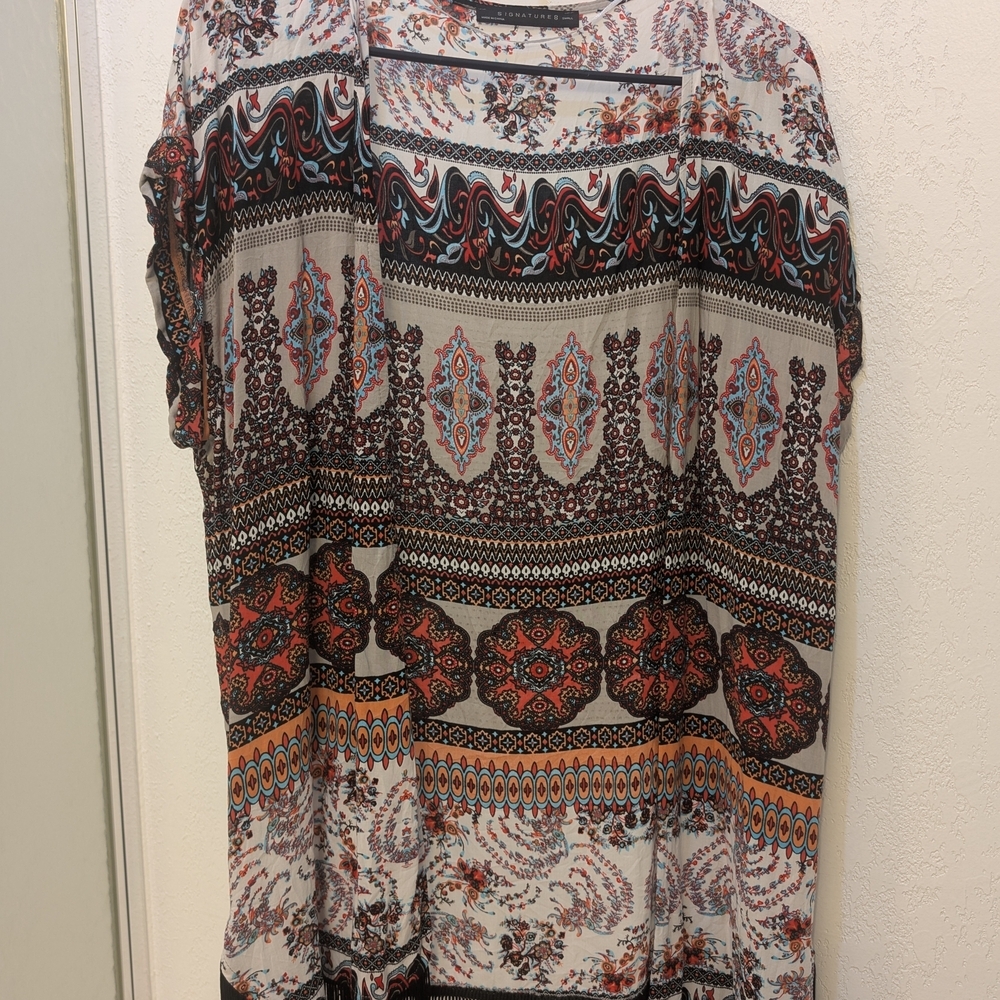 Signature 8 Bohemian Print Women's Top Size Small